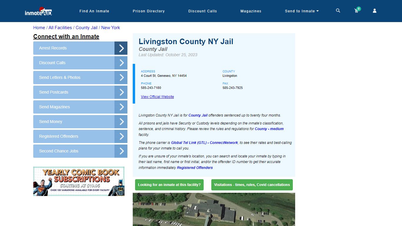 Livingston County NY Jail - Inmate Locator - Geneseo, NY