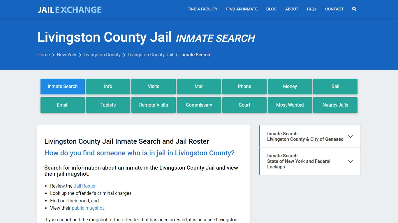 Livingston County Inmate Search | Arrests & Mugshots | NY - Jail Exchange
